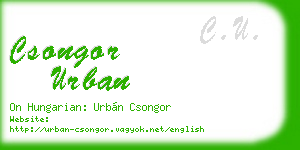 csongor urban business card